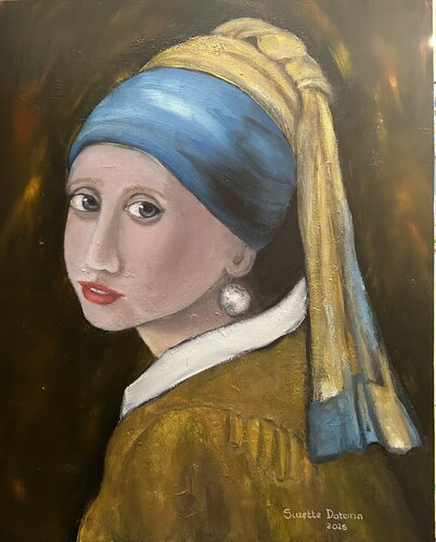 The Pearl Girl by Suzette Datema, 회화 for Sale on Singulart