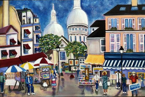 ART IN MONTMATRE 2020 di Suzette Datema, Pittura in vendita su Singulart