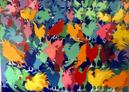 Society par Mona Asmar Hecker, Peinture en vente sur Singulart