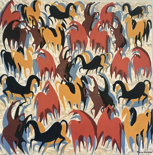 Revisiting Lascaux Cave par Mona Asmar Hecker, Peinture en vente sur Singulart