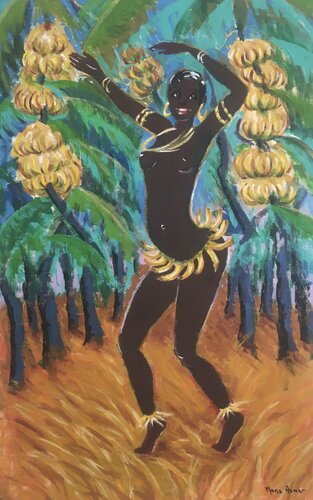 Tribute to Josephine Baker by Mona Asmar Hecker, 油畫 for Sale on Singulart