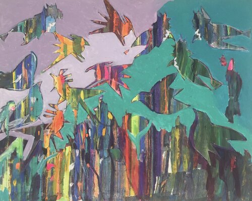 Streaking wilderness di Mona Asmar Hecker, Pittura in vendita su Singulart