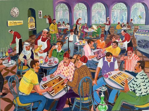 CAFÉ AL KOZAZ.(An All Men’s Café in the 60’s Beirut) Mona Asmar Hecker