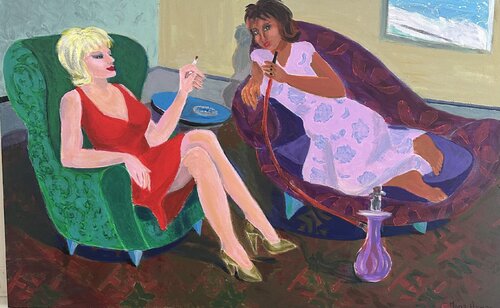 SMOKE  IN SILENCE by Mona Asmar Hecker, 油畫 for Sale on Singulart