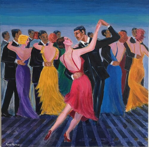 BETWEEN TWO STEPS by Mona Asmar Hecker, Painting for Sale on Singulart