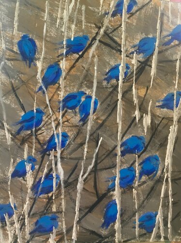 Left on the ashes par Mona Asmar Hecker, Peinture en vente sur Singulart