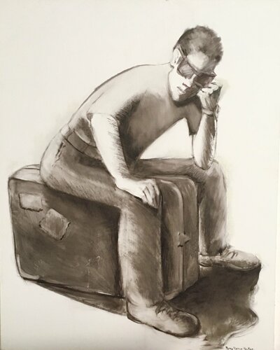 Departure di Mona Asmar Hecker, Pittura in vendita su Singulart