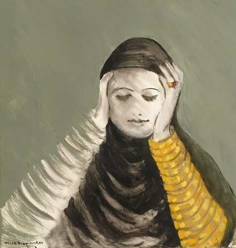 Young bride di Mona Asmar Hecker, Pittura in vendita su Singulart
