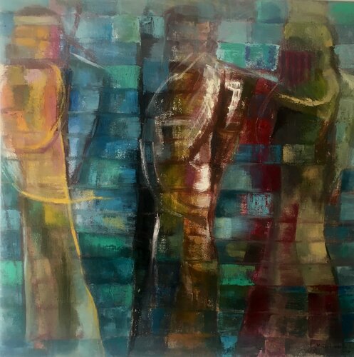 Babylon Ishtar wall di Mona Asmar Hecker, Pittura in vendita su Singulart