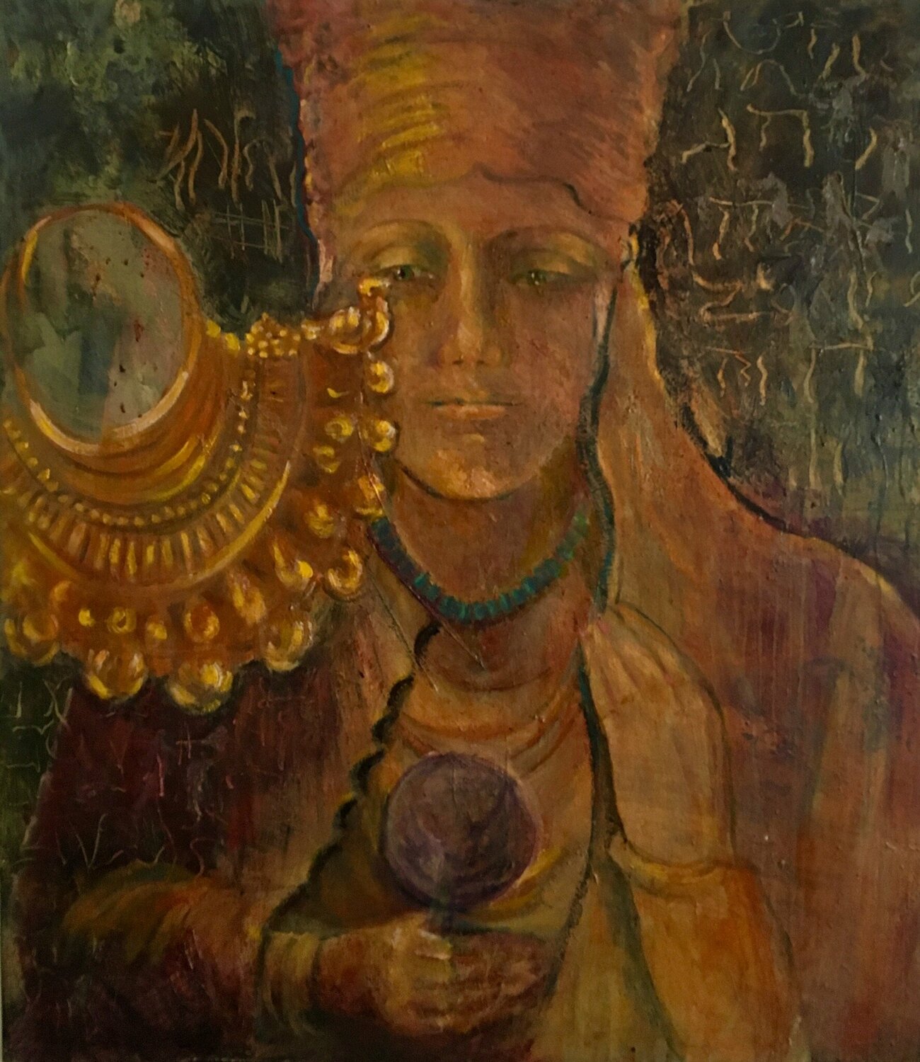 Zanoubia Queen of Palmyra Mona Asmar Hecker Originalgemälde zu verkaufen
