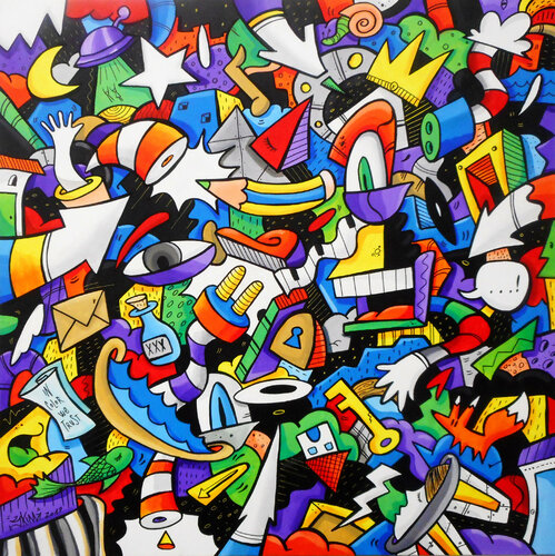 Music in the night by SKIM Francesco Forconi, Painting for Sale on Singulart