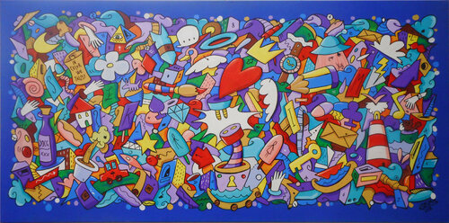 Perchè il tempo ci sfugge ma il segno del tempo rimane by SKIM Francesco Forconi, Painting for Sale on Singulart