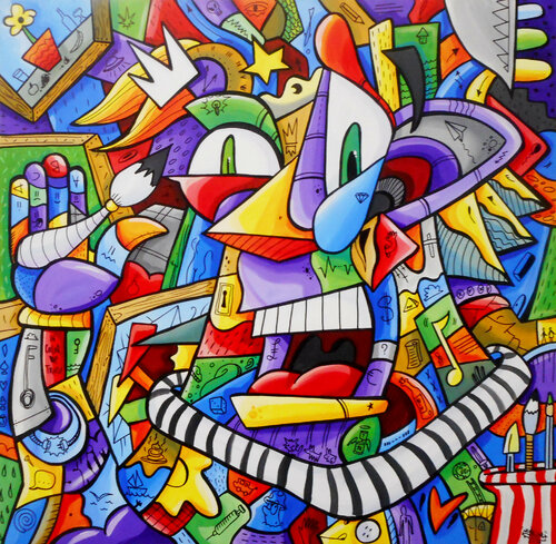 I'pittore - the painter by SKIM Francesco Forconi, Painting for Sale on Singulart