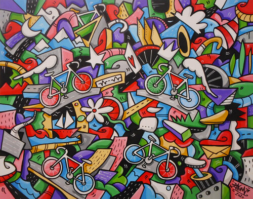The Skim Bikes by SKIM Francesco Forconi, Painting for Sale on Singulart