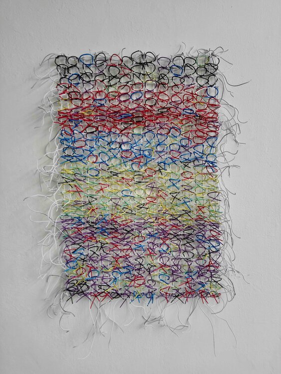 plastic rug, electric wire Kimia Pishdadian