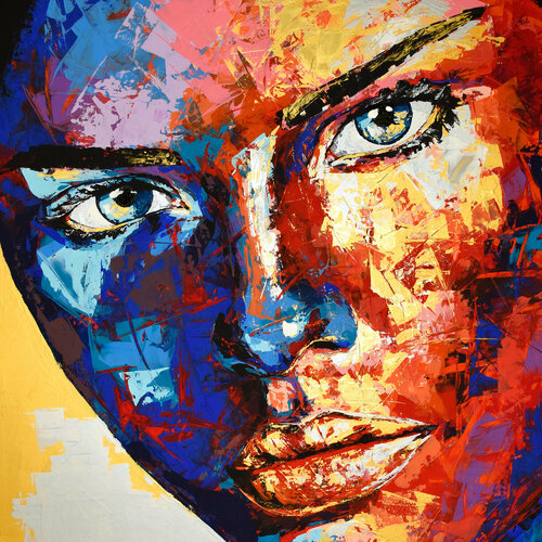Original 18 face portrait di Eugen Dick, Pittura in vendita su Singulart