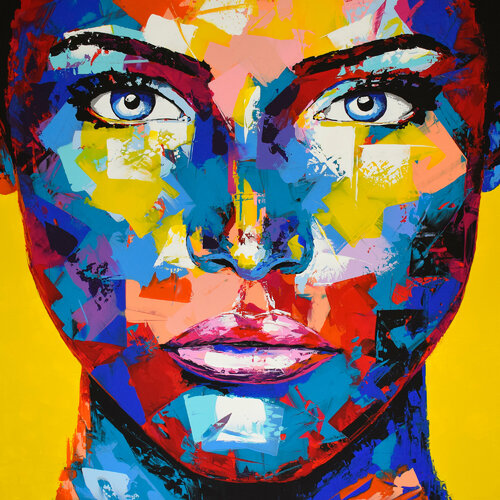 Original 21-20 face portrait xl di Eugen Dick, Pittura in vendita su Singulart