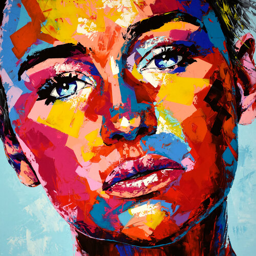 Original 21 face portrait xl di Eugen Dick, Pittura in vendita su Singulart