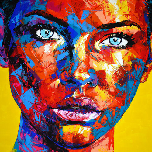Original 22 face portrait xl di Eugen Dick, Pittura in vendita su Singulart