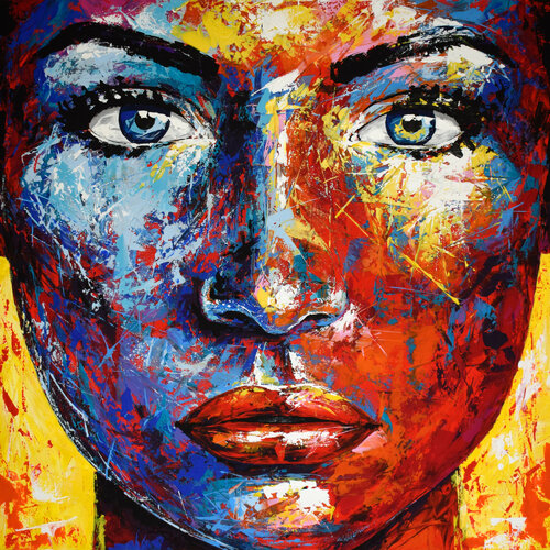 Original 25 face portrait xl di Eugen Dick, Pittura in vendita su Singulart