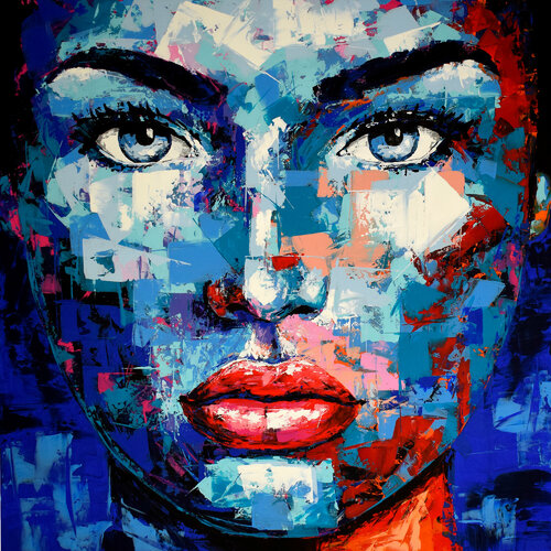Original 29 face portrait xl di Eugen Dick, Pittura in vendita su Singulart