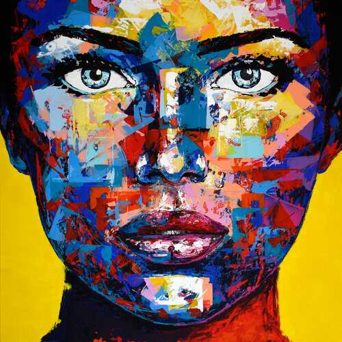 Original 31 face portrait di Eugen Dick, Pittura in vendita su Singulart