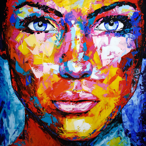Original 44 face portrait di Eugen Dick, Pittura in vendita su Singulart