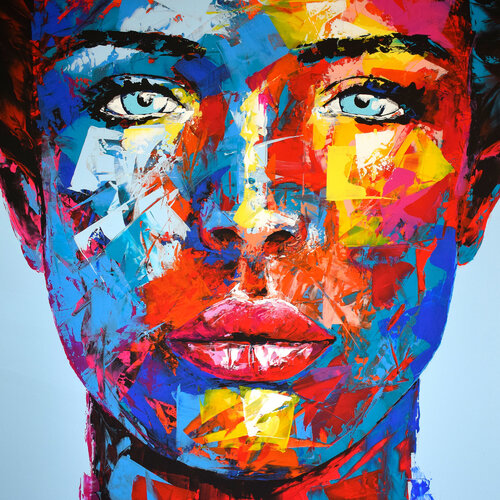 Original 61 face portrait di Eugen Dick, Pittura in vendita su Singulart