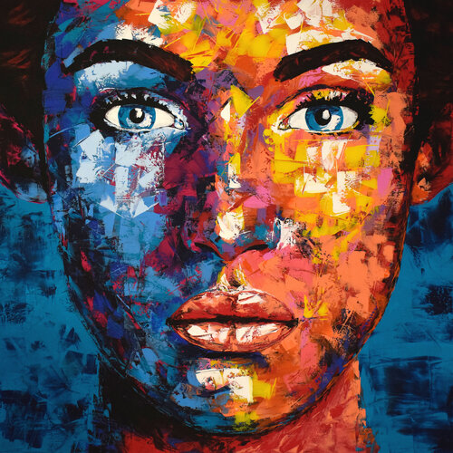 XL Original 71 face portrait di Eugen Dick, Pittura in vendita su Singulart