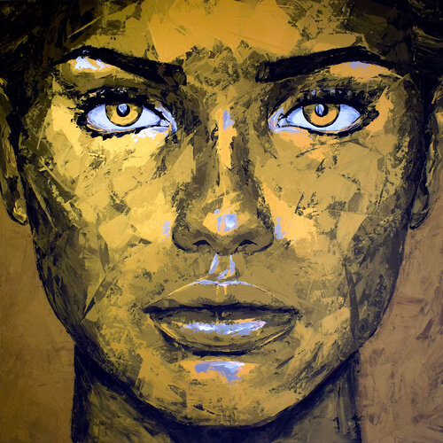Metallic 78 face portrait di Eugen Dick, Pittura in vendita su Singulart