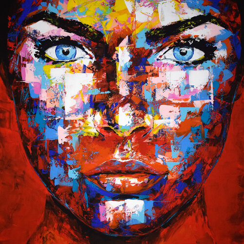 Original 79 face portrait di Eugen Dick, Pittura in vendita su Singulart