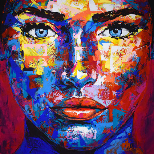 Original 81 face portrait di Eugen Dick, Pittura in vendita su Singulart