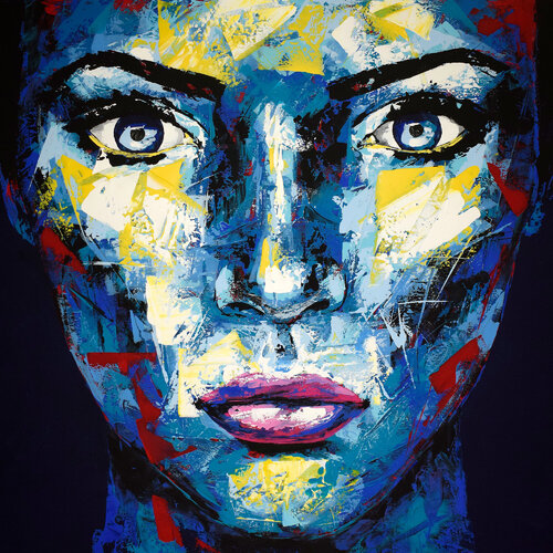 Original 104 face portrait de Eugen Dick, Pintura a la venta en Singulart