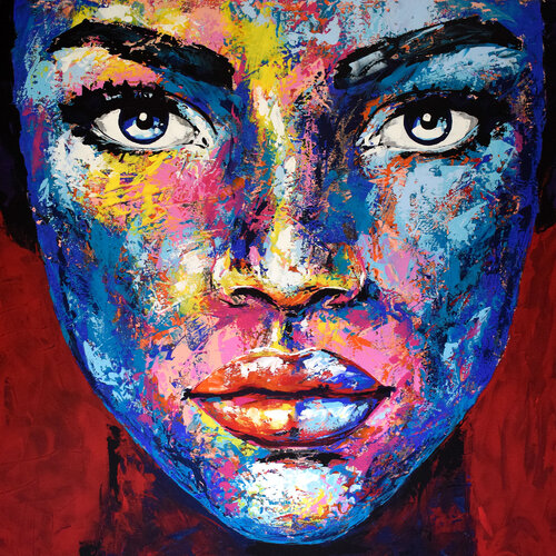 Original 105 face portrait de Eugen Dick, Pintura a la venta en Singulart