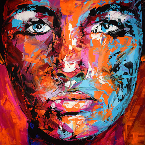 Original 86 face portrait de Eugen Dick, Pintura a la venta en Singulart