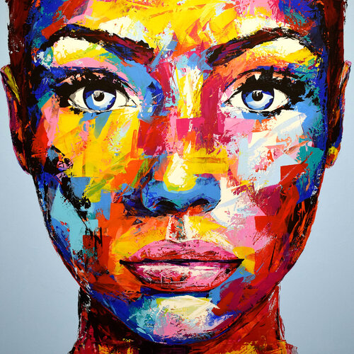 Original 115 face portrait de Eugen Dick, Pintura a la venta en Singulart