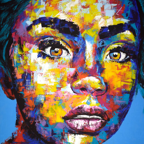 Original 118 face portrait de Eugen Dick, Pintura a la venta en Singulart