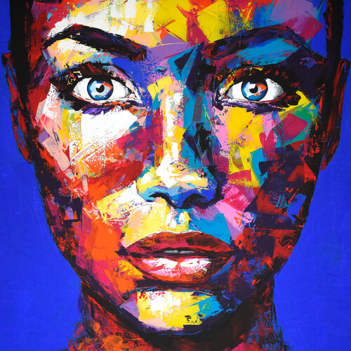 Original 120 face portrait de Eugen Dick, Pintura a la venta en Singulart