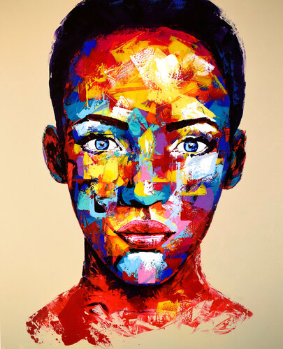Original 122 face portrait de Eugen Dick, Pintura a la venta en Singulart