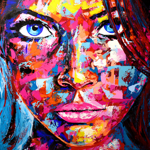 Original 138 face portrait de Eugen Dick, Pintura a la venta en Singulart