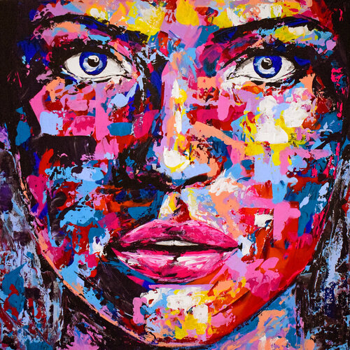 Original 139 face portrait de Eugen Dick, Pintura a la venta en Singulart