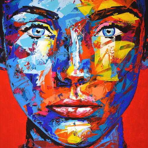 Original 117 face portrait di Eugen Dick, Pittura in vendita su Singulart