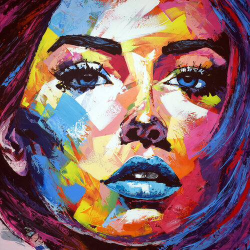 Original 149 face portrait de Eugen Dick, Pintura a la venta en Singulart