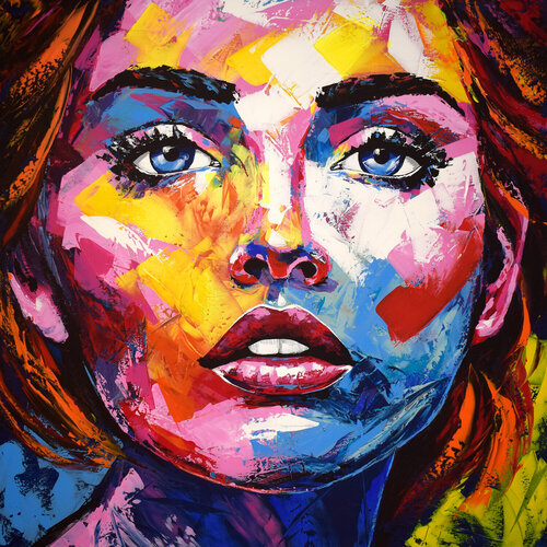 Original 150 face portrait de Eugen Dick, Pintura a la venta en Singulart