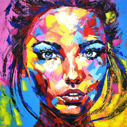 Original 151 face portrait de Eugen Dick, Pintura a la venta en Singulart