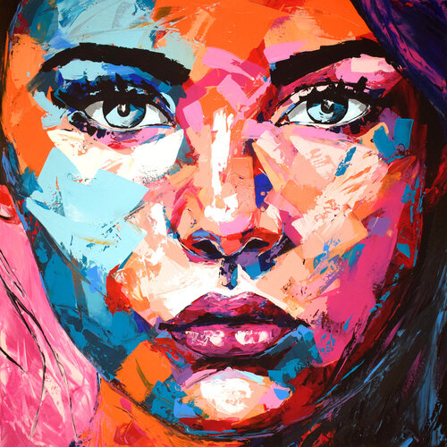 Original 153 face portrait de Eugen Dick, Pintura a la venta en Singulart