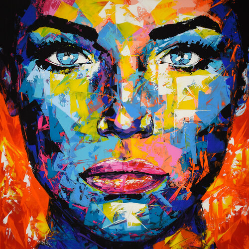 Original 985 face portrait di Eugen Dick, Pittura in vendita su Singulart