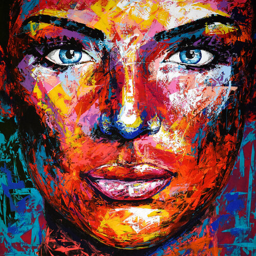 Original 991 face portrait di Eugen Dick, Pittura in vendita su Singulart