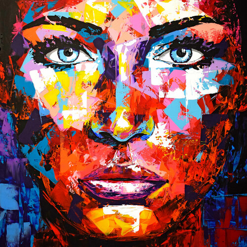 Original 995 face portrait di Eugen Dick, Pittura in vendita su Singulart