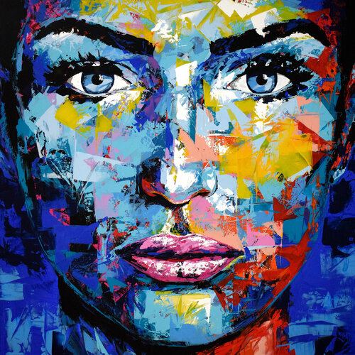 Original 996 face portrait di Eugen Dick, Pittura in vendita su Singulart